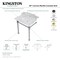 Kingston Brass 30 Carrara Marble Console Sink with Stainless Steel Legs, Marble WhiteBrushed Brass LMS30MSQ7 - alternate 3